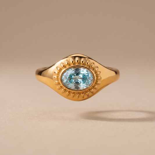 Asea Balearic Sunburst Ring — front view