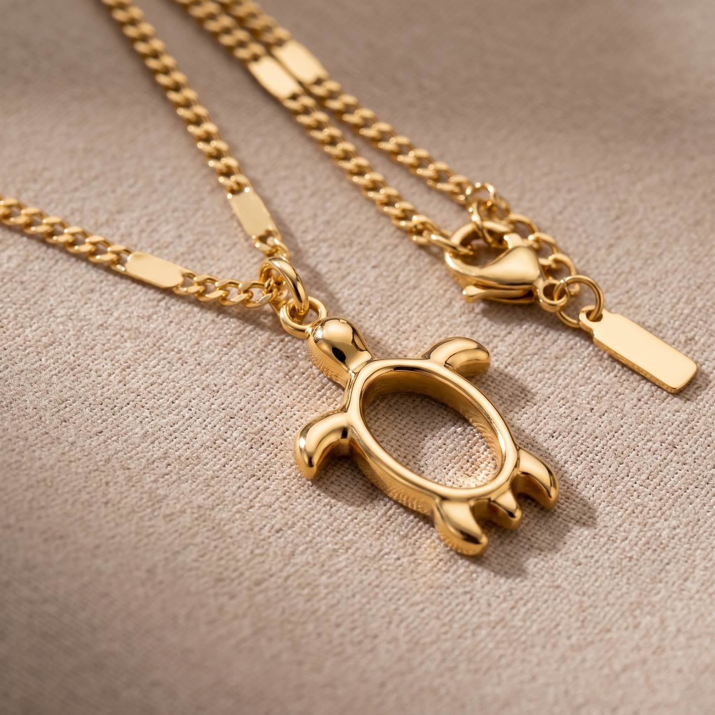 Asea Sea Turtle Guardian Necklace — close-up detail