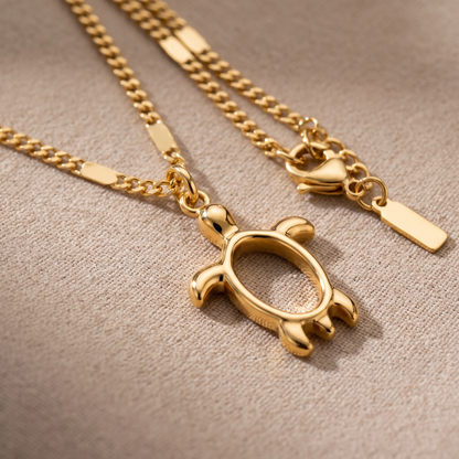Asea Sea Turtle Guardian Necklace — close-up detail
