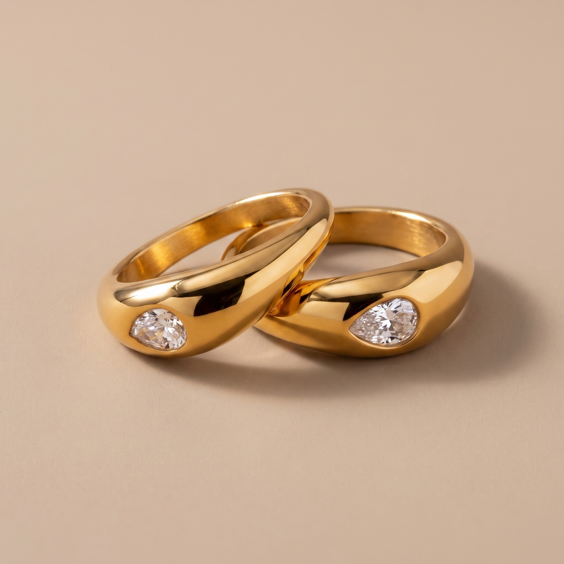 Asea Unity Zircon Rings Duo — front view