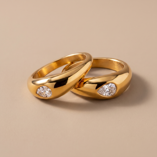 Asea Unity Zircon Rings Duo — front view