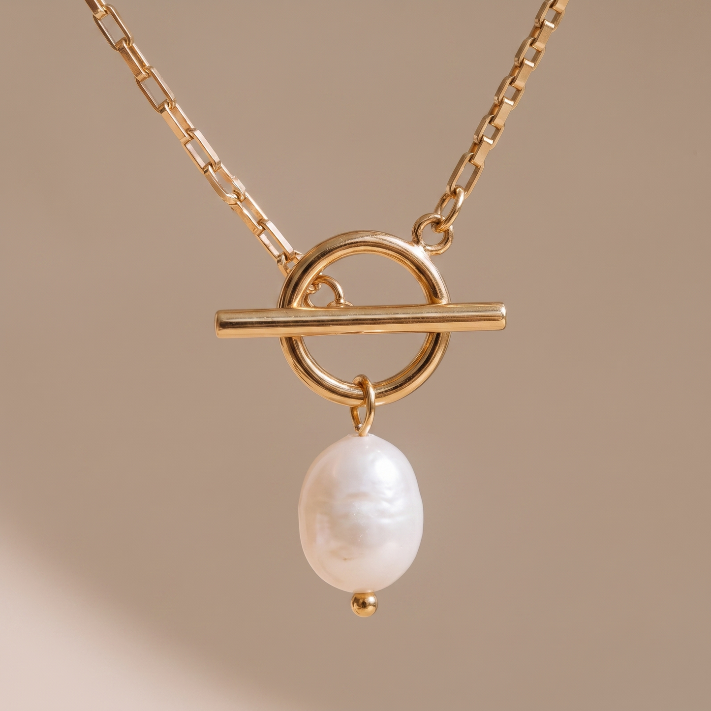 Asea Palm Bay Pearl Toggle Necklace — close-up detail