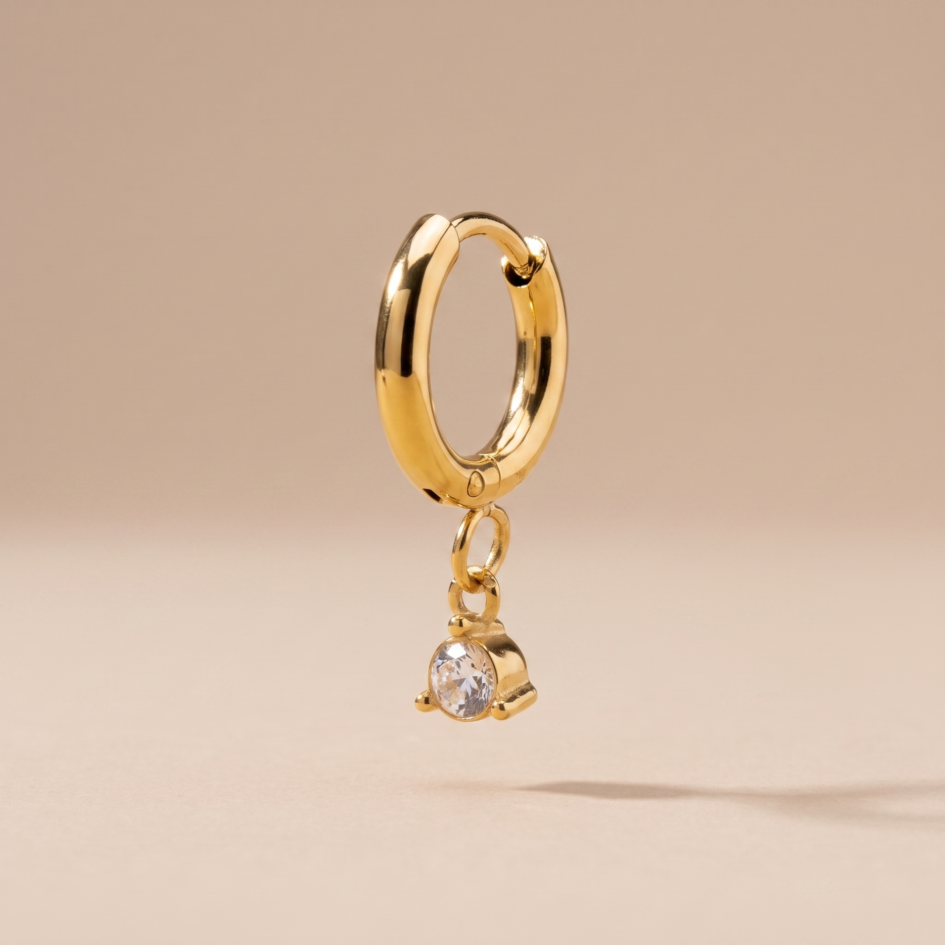Asea Sparkle Zircon Hoops — front view