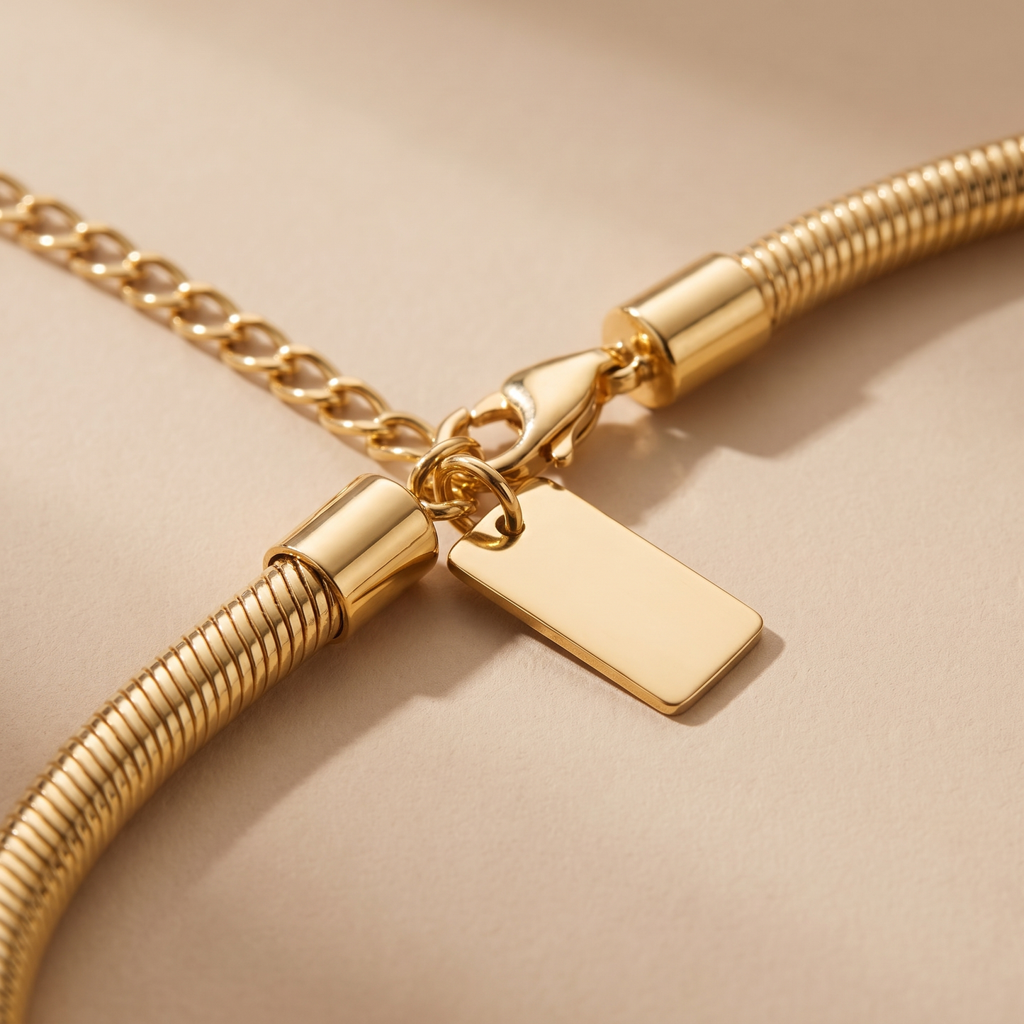 Asea Sleek Fine Chain Choker — close-up detail
