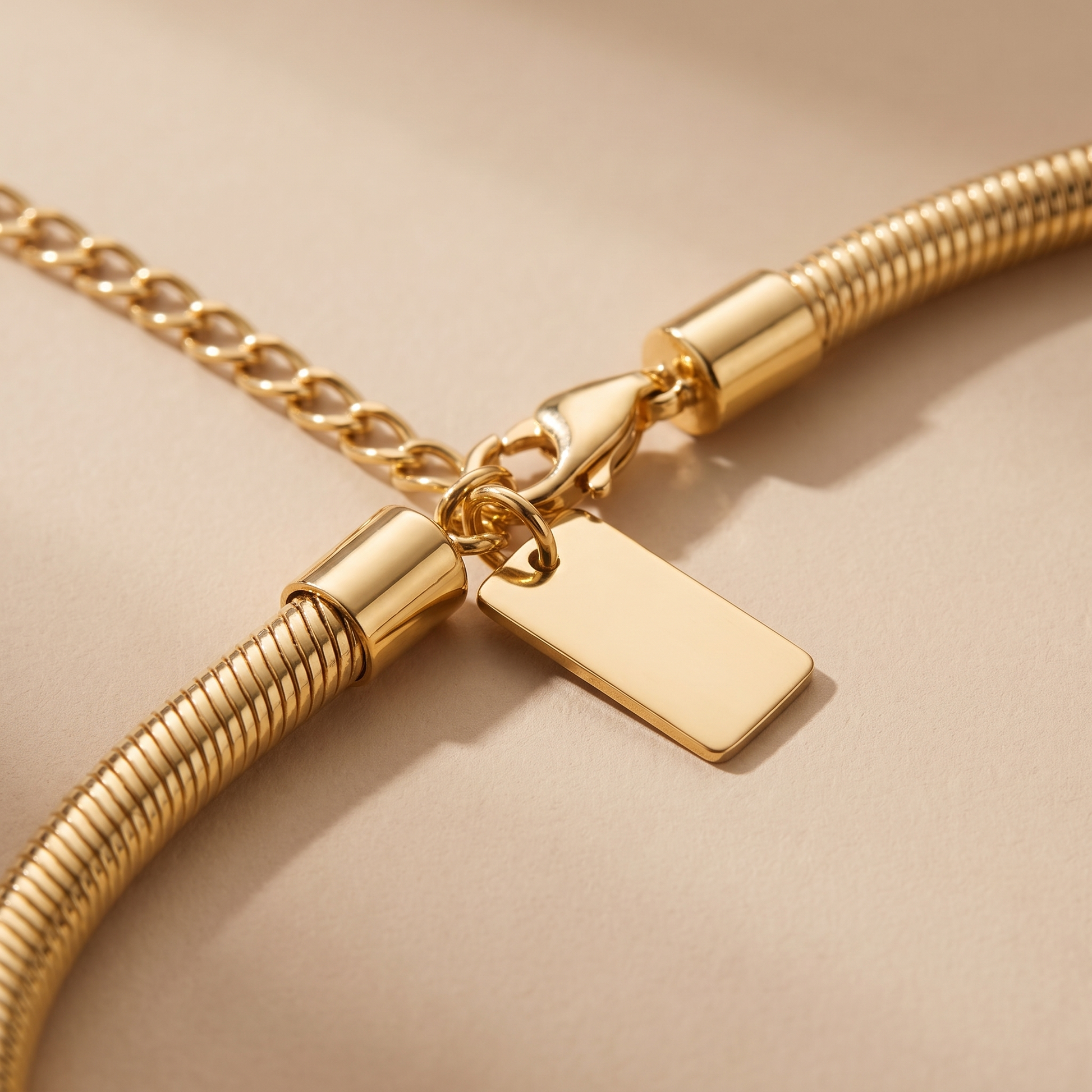 Asea Sleek Fine Chain Choker — close-up detail