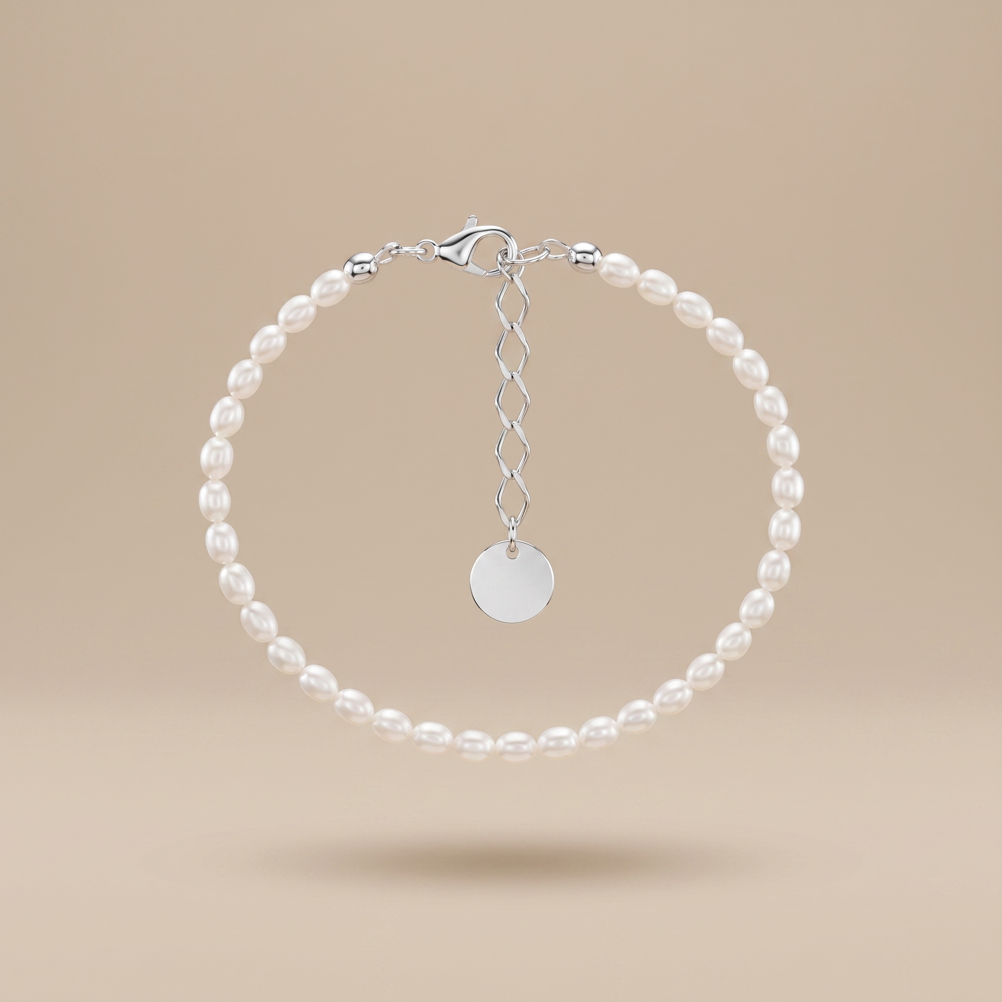 Asea Freshwater Pearl Beaded Bracelet — Silver color