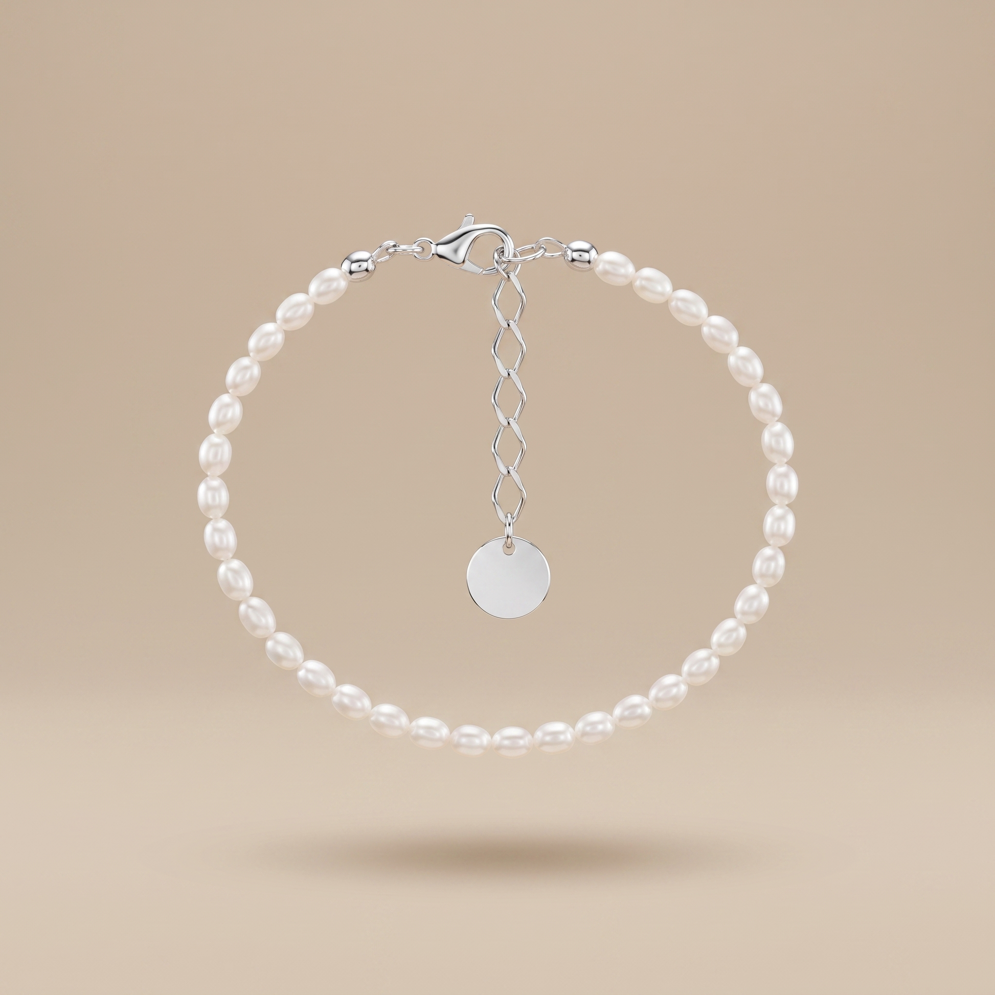 Asea Freshwater Pearl Beaded Bracelet — Silver color