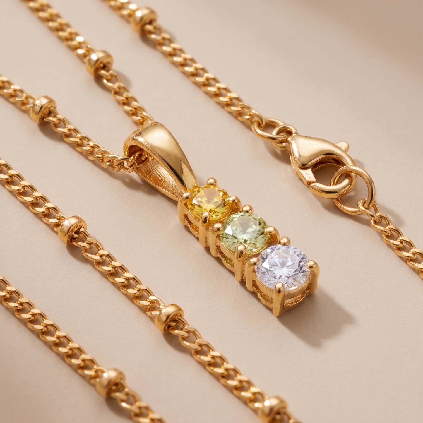 Asea Citrus Charm Necklace — close-up detail