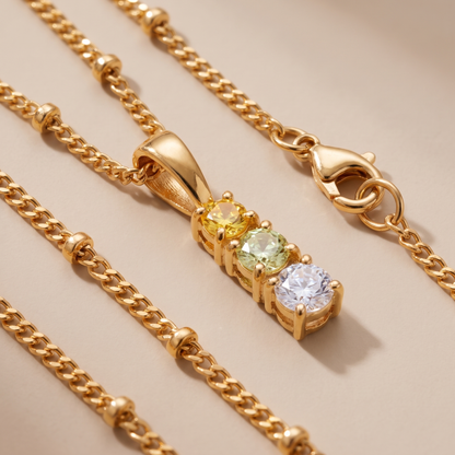 Asea Citrus Charm Necklace — close-up detail