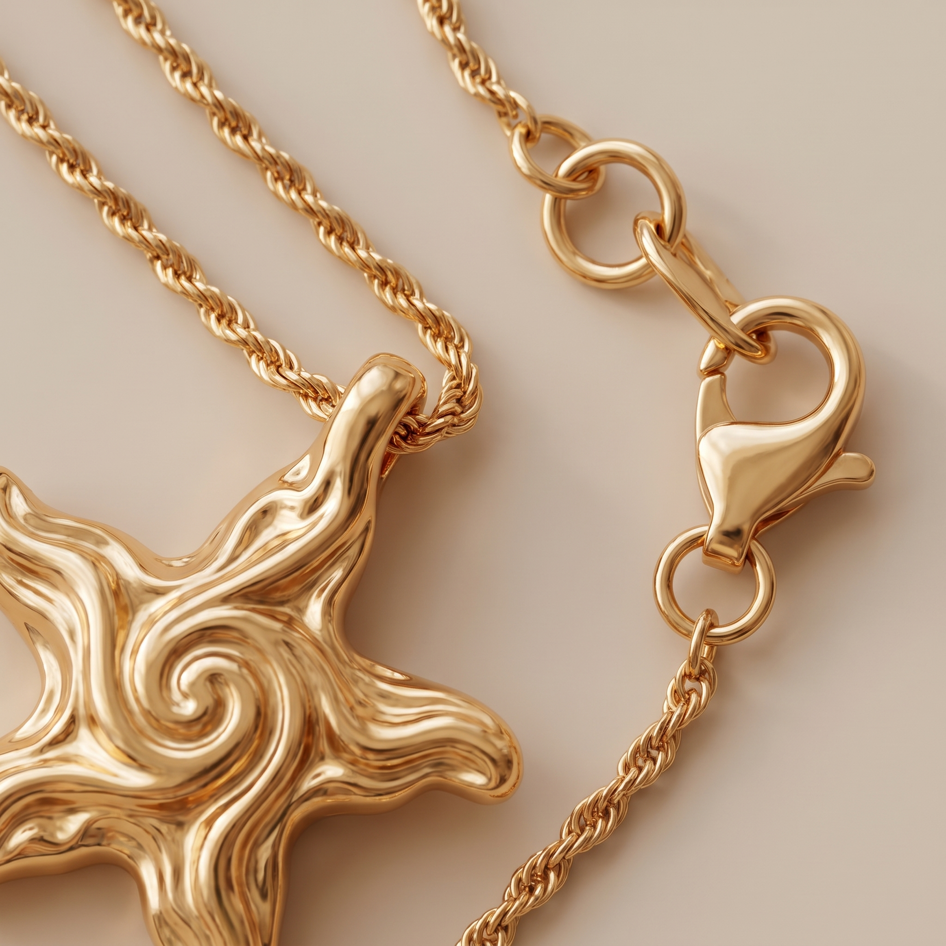 Asea Sea Star Pendant Necklace — close-up detail