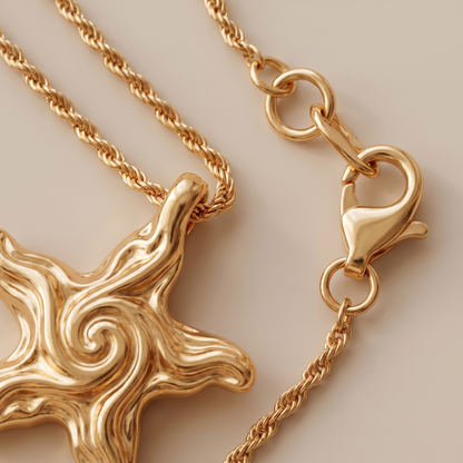 Asea Sea Star Pendant Necklace — close-up detail