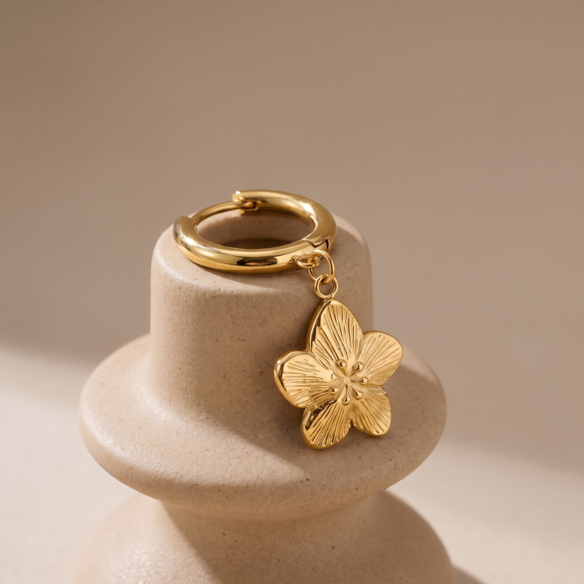 Asea Magnolia Hoop Earrings — angle