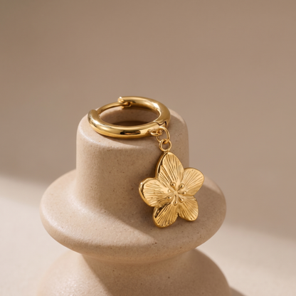 Asea Magnolia Hoop Earrings — angle