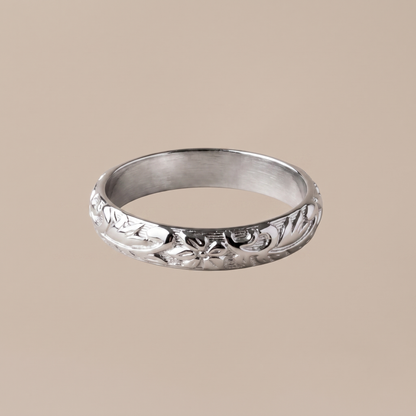 Asea Bloom Sculpted Ring — Silver Color