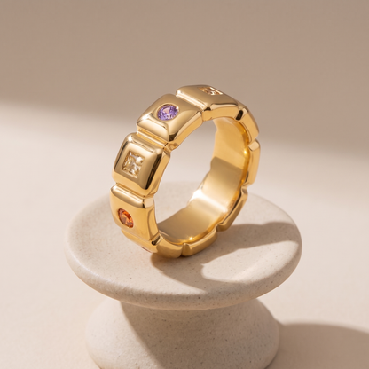 Asea Rainbow Stone Ring — angle
