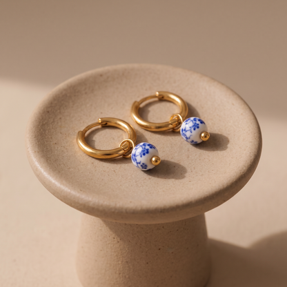Asea Blossom Charm Hoops — angle