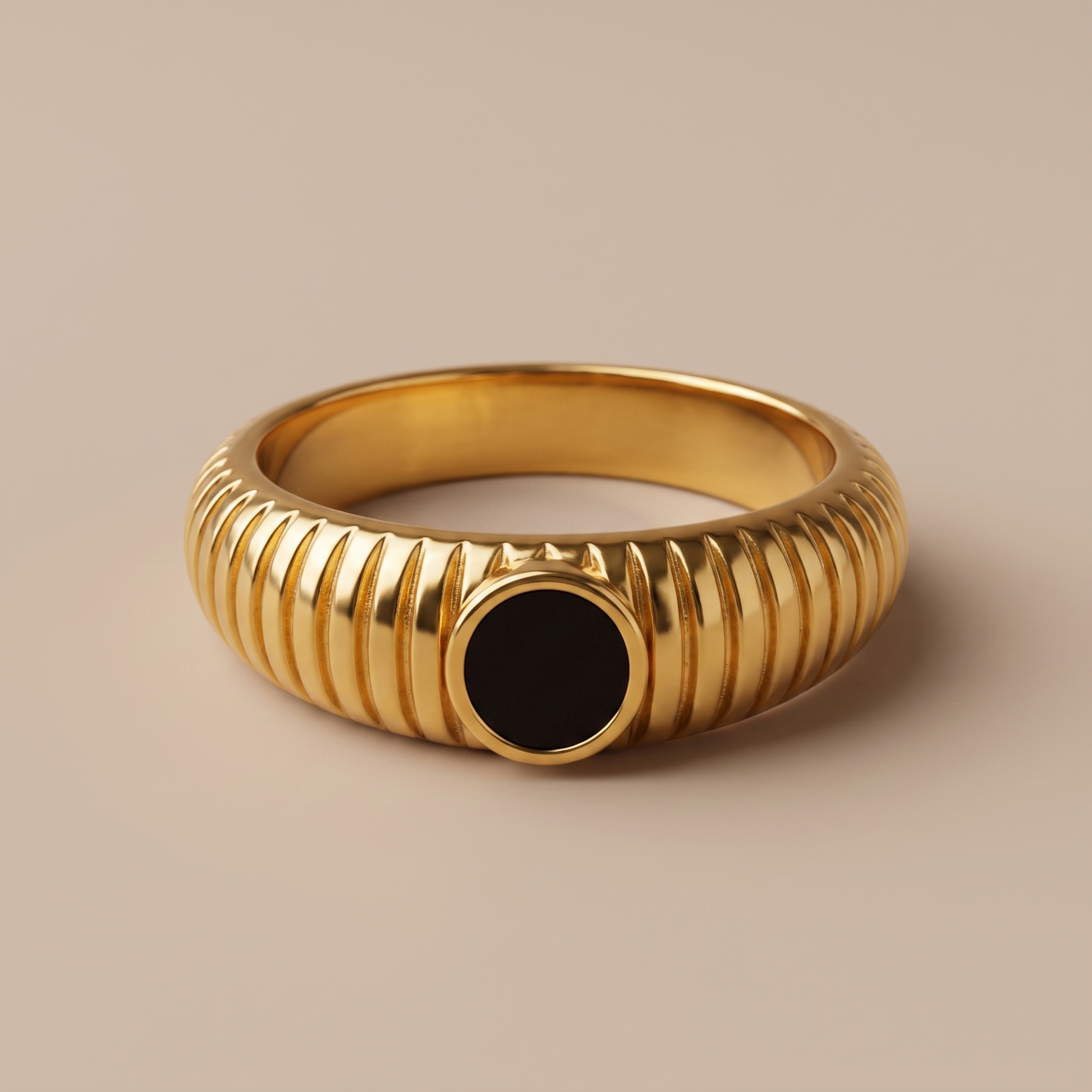 Asea Canggu Black Onyx Ring — close-up detail