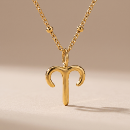 Asea Zodiac Sign Charm Necklace — close-up detail