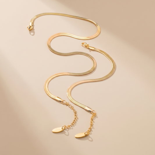 Asea Herringbone Jewellery Set — front view
