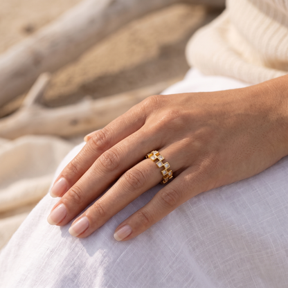 Asea Mosaic Statement Ring — worn by model