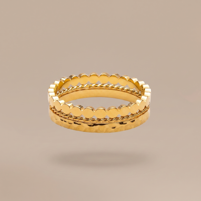 Asea Everyday Trio Ring Set — front view