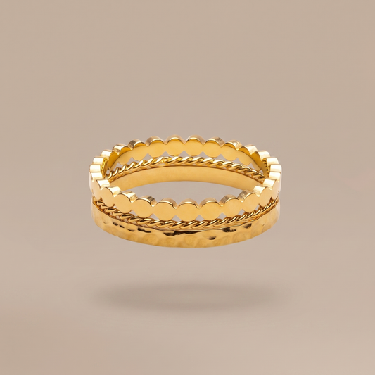 Asea Everyday Trio Ring Set — front view