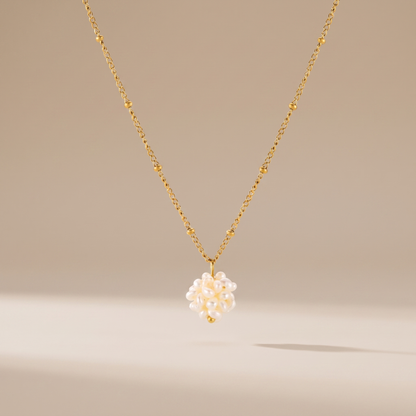 Asea Dainty Pearl Necklace — front view
