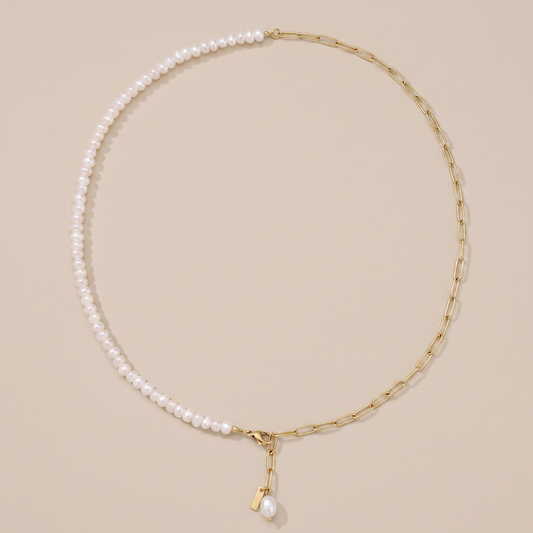 Asea La Palma Layered Pearl Anklet — front view