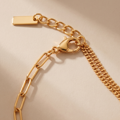Asea Poise Mixed Chain Bracelet — close-up detail