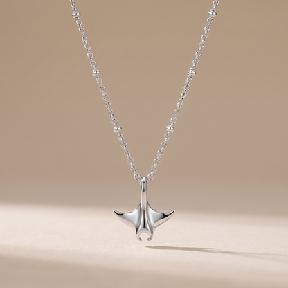 Asea Manta Pendant Necklace — Silver color