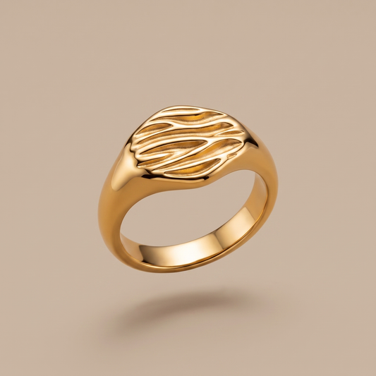 Asea Swell Band Ring — front view