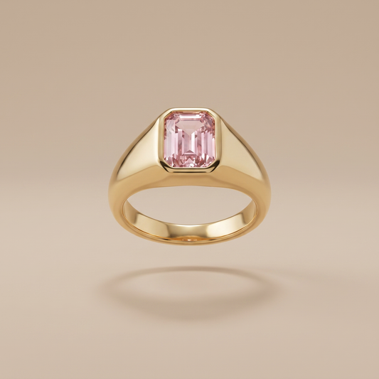 Asea Rosé Stone Ring — front view