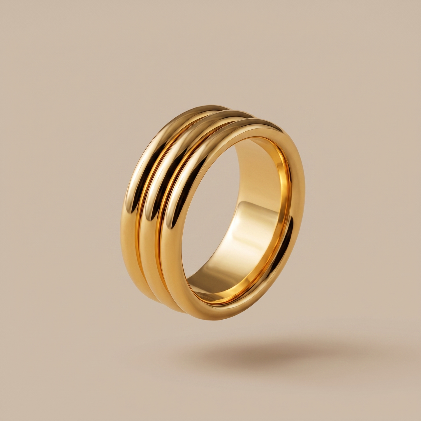 Asea Contour Layered Ring — front view