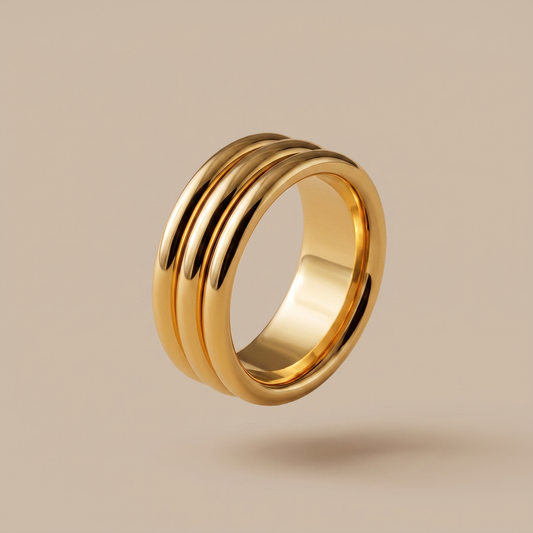 Asea Contour Layered Ring — front view