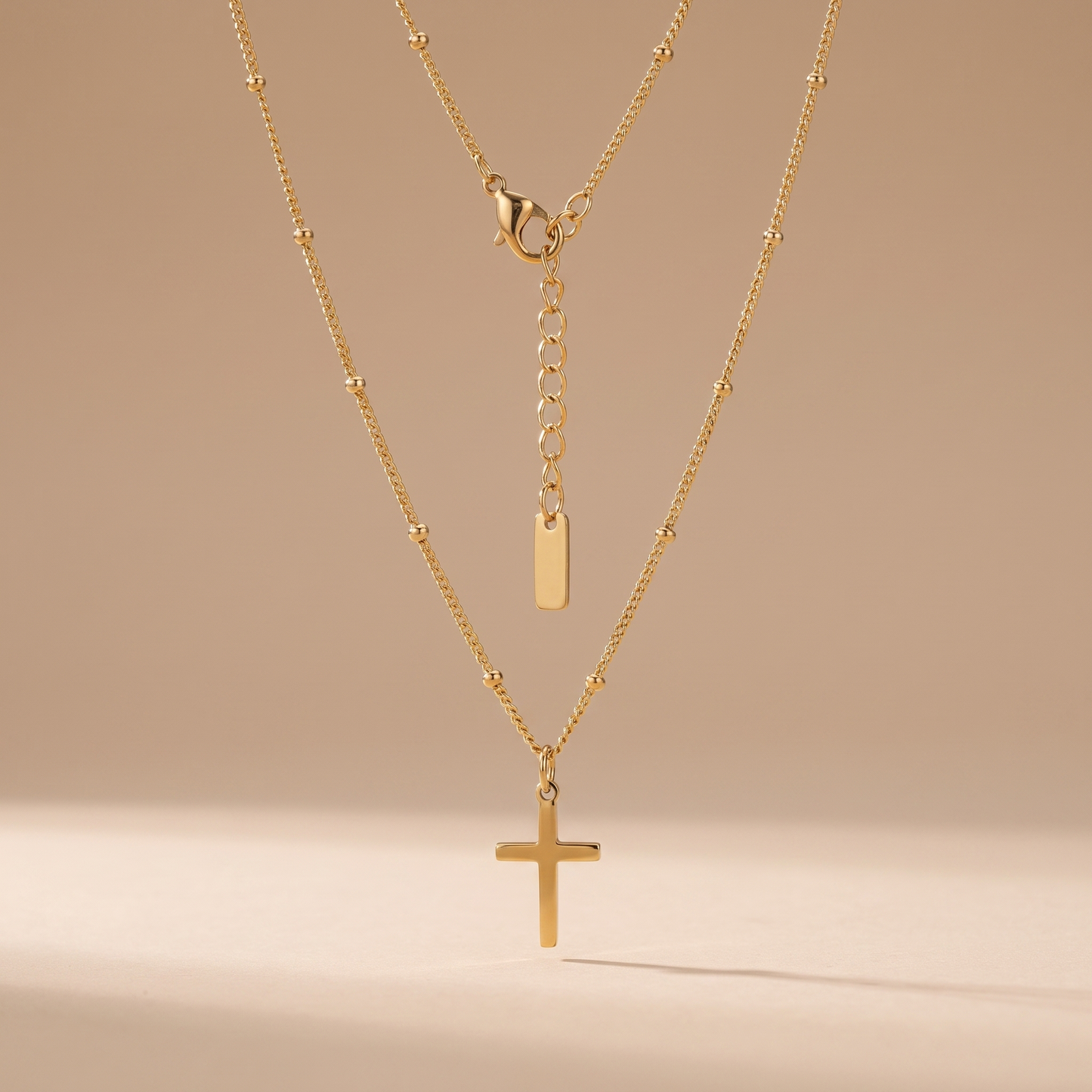 Asea Delicate Cross Pendant — front view