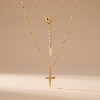 Asea Delicate Cross Pendant — front view