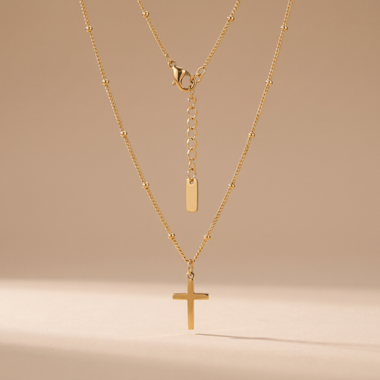 Asea Delicate Cross Pendant — front view