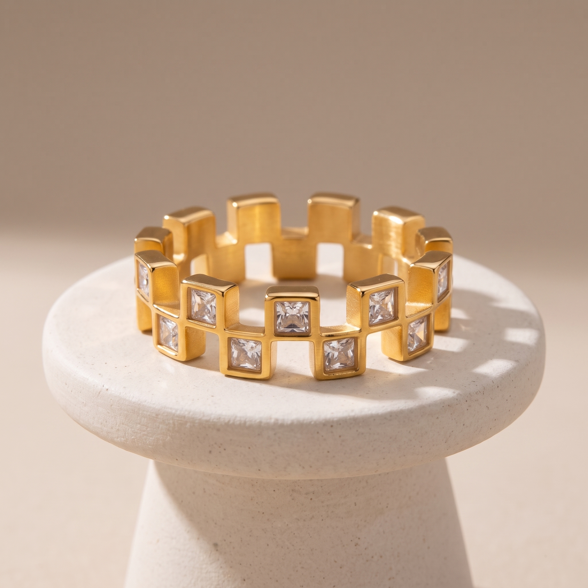 Asea Mosaic Statement Ring — angle