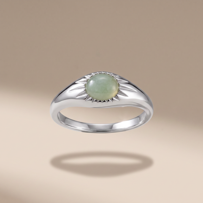 Asea Eden Jade Ring — Silver Color