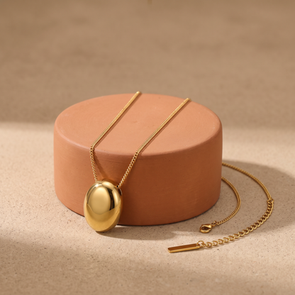 Asea Pebble Pendant Necklace — angle