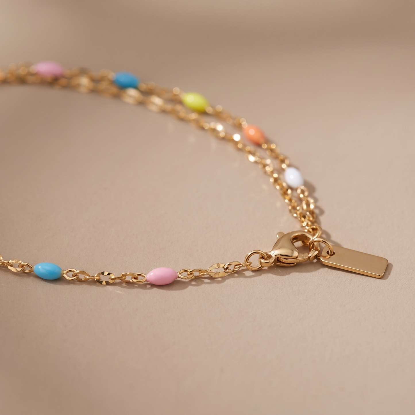 Asea Dainty Rainbow Bracelet — close-up detail