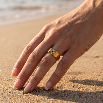 Asea Holbox Sparkle Ring — worn by model