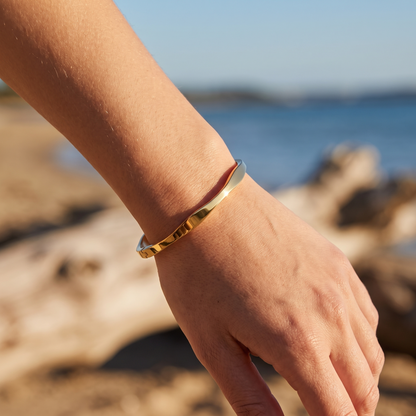 Asea Organic Wave Bangle — worn by model