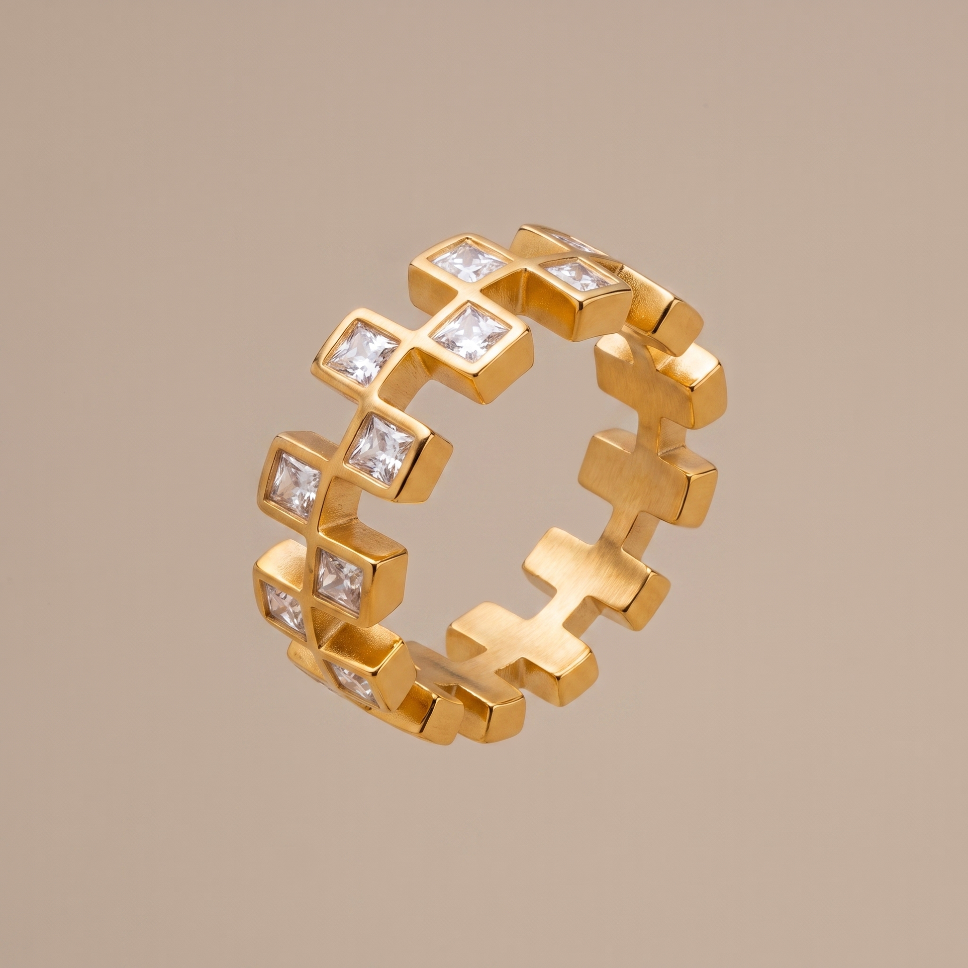 Asea Mosaic Statement Ring — front view