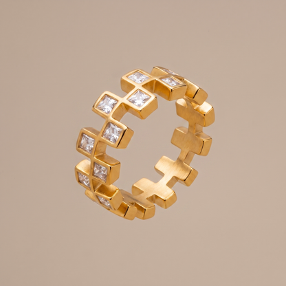 Asea Mosaic Statement Ring — front view