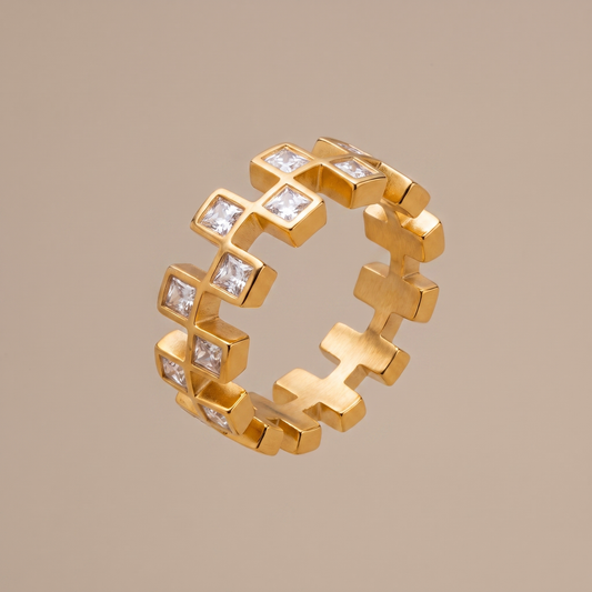 Asea Mosaic Statement Ring — front view