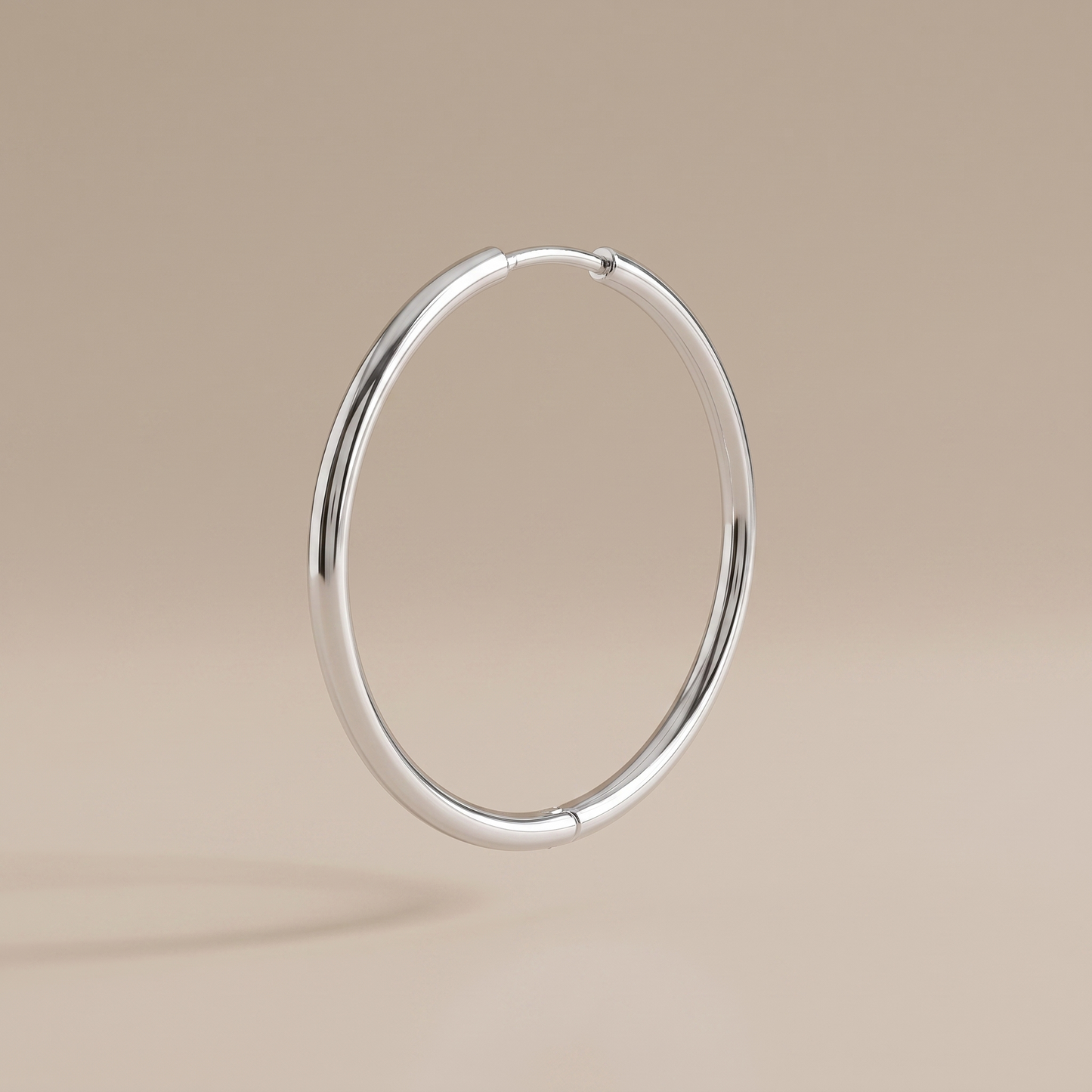 Asea Slim Gold Hoops — Silver Color