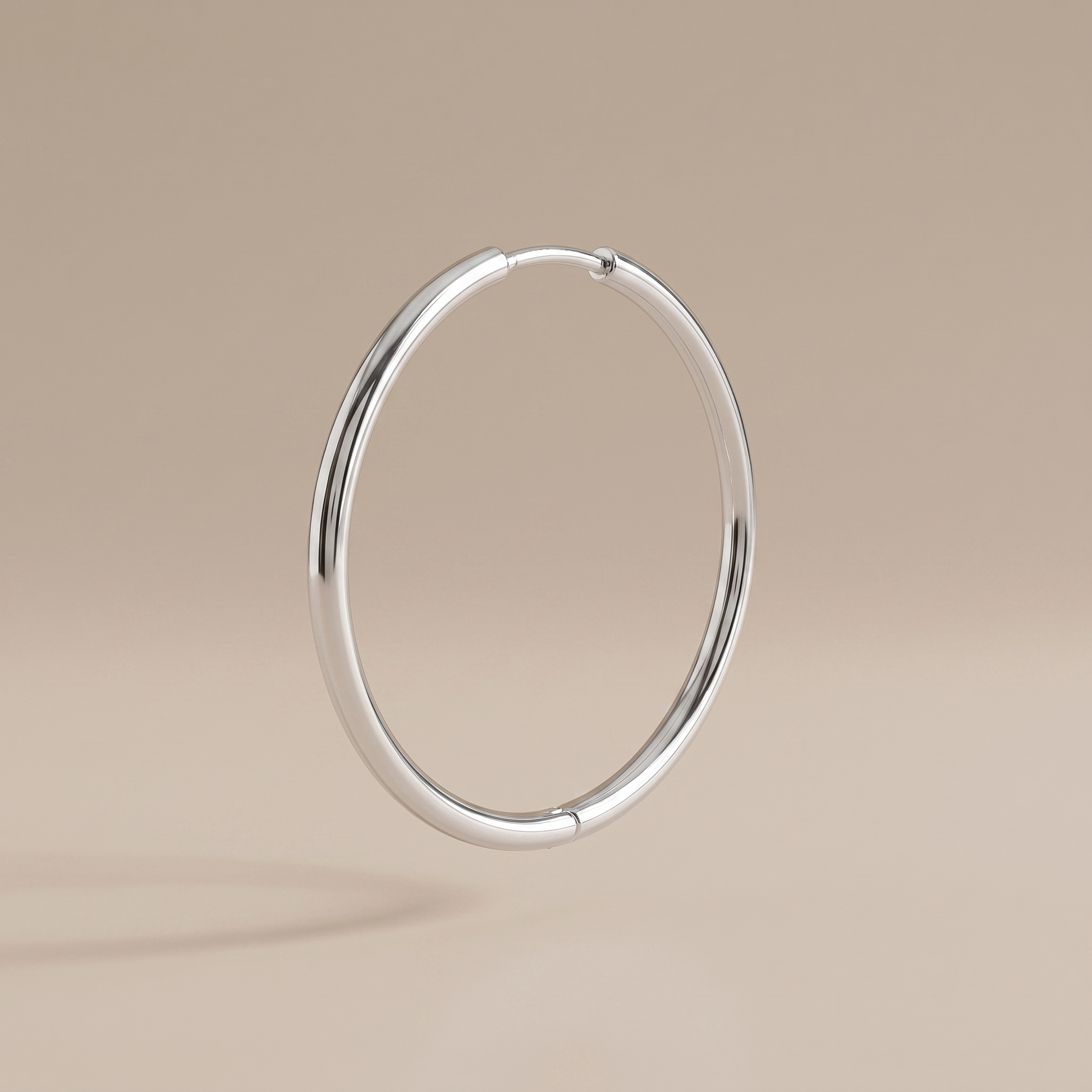 Asea Slim Gold Hoops — Silver Color