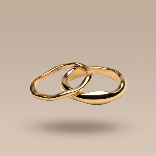 Asea Twin Flame Stacking Ring Set — front view