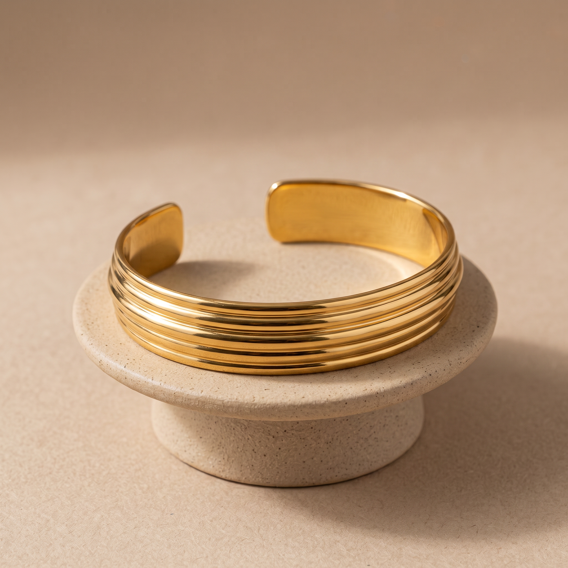 Asea Contour Sculptural Cuff — angle